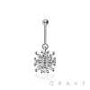 316L SURGICAL STEEL CZ MARQUISE FLOWER VERTICAL HELIX STUD